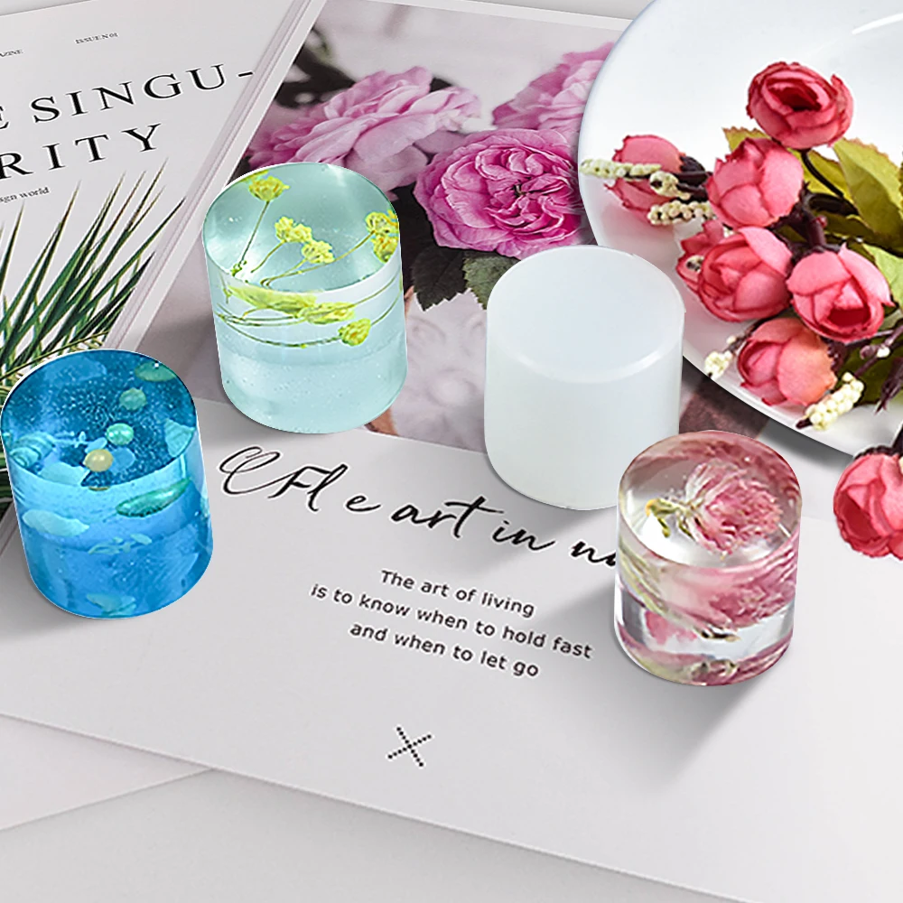 

New DIY Crystal Epoxy Mold Candle Mouls High Mirror Cylinder Dried Flower Landscaping Handmade Jewelry Crafts Making Mould