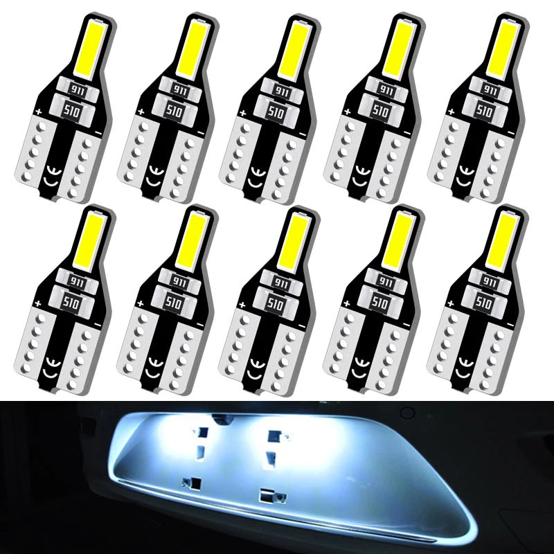 10pcs T10 W5W Led Bulb Car License Plate Light For Toyota Corolla Avensis Yaris Rav4 Auris Hilux Prius Camry Celica C-HR Ipsum | Автомобили