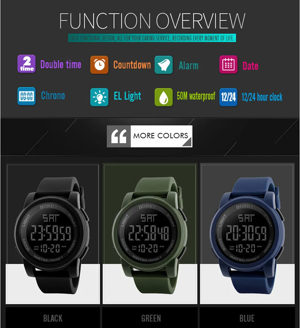 Новые модные мужские часы кварцевые часы водонепроницаемые цифровые кварцевые Военные Роскошные спортивные с датой часы мужские