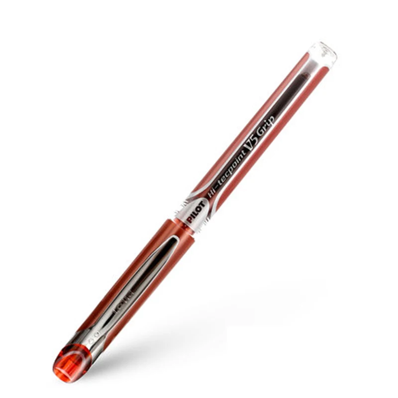 9 штук, ручка Pilot Hi-Tecpoint, BXGPN-V5, 0,5 мм, очень тонкая Ручка-роллер, гелевая ручка, специальная ручка, Япония, черный/синий/красный цвет - Цвет: Красный