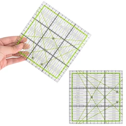 Règle de Patchwork transparente, outil de coupe, tailleur artisanal G03, taille de livraison directe: 15x15cm Hgih qualité 
