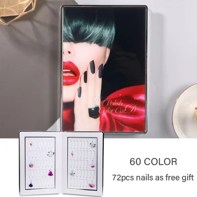 60 color style 3 60/80/96/120/160 шт. акриловый Фрезер для ногтей cо шлифовальными Гель-лак Дисплей с картами эталонных Цвет доска диаграммы Nail Art Салон маникюрные инструменты Бесплатные ногти - Цвет: 60 color style 3