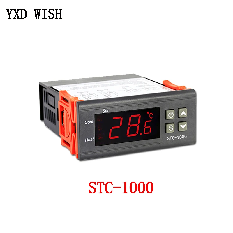 Цифровой терморегулятор STC 1000 12V 24V 220V светодиодный инкубатор реле нагрев охлаждение|Приборы для измерения
