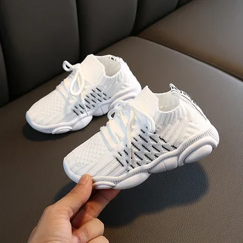 

Children's old shoes 2019 autumn new boys and girls sports shoes students breathable wild knit casual shoes