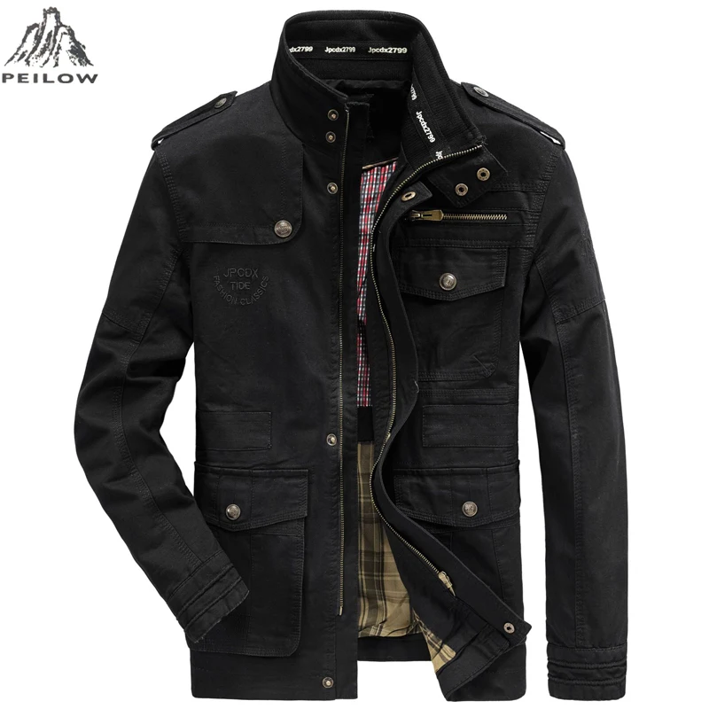 Newest mens High quality 100% Cotton jacket Windbreaker Military Jackets Army Clothes Outwear Fligh