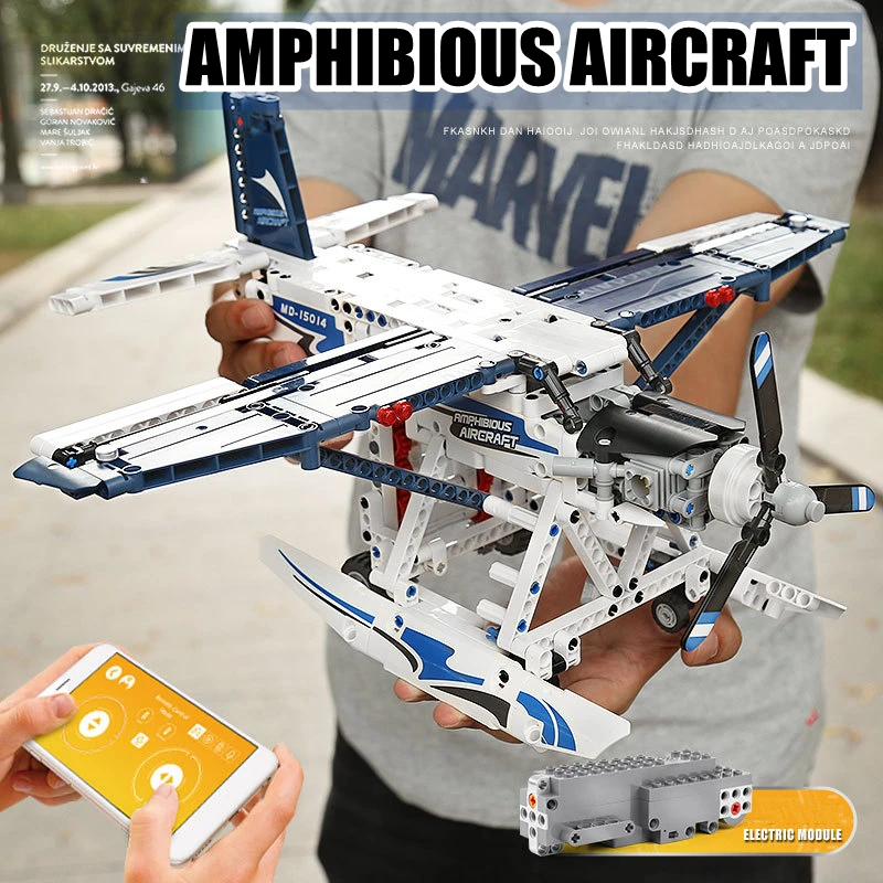 In Magazzino Lepinblocks 20002 Air Race Jet Aircraft App Controlhelicopter Compatibile 42040 42052 42066 Building Blocks Mattoni Giocattoli