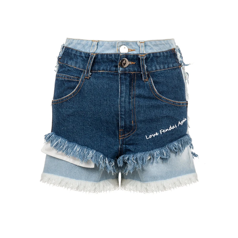 SHENGPALAE Лоскутные с кисточками карманы ампир талии а-силуэта Drawstring шорты новинка весна осень Винтажный стиль FS492