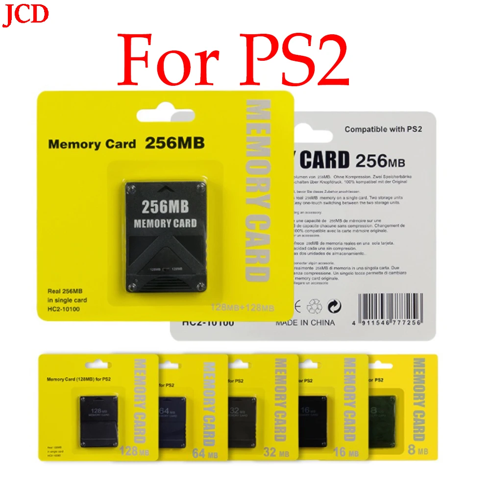 JCD 1 шт. для PS2 8 Мб/16 Мб/32 Мб/64 МБ/128 МБ/256 Мб карта памяти карты расширения подходящие