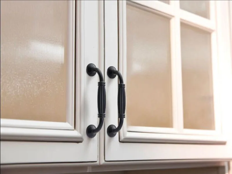 Acent Rome Design Modern Matte Black  Furniture Handle   96mm  Drawer Knob 128mm Kitchen  Door Handle  