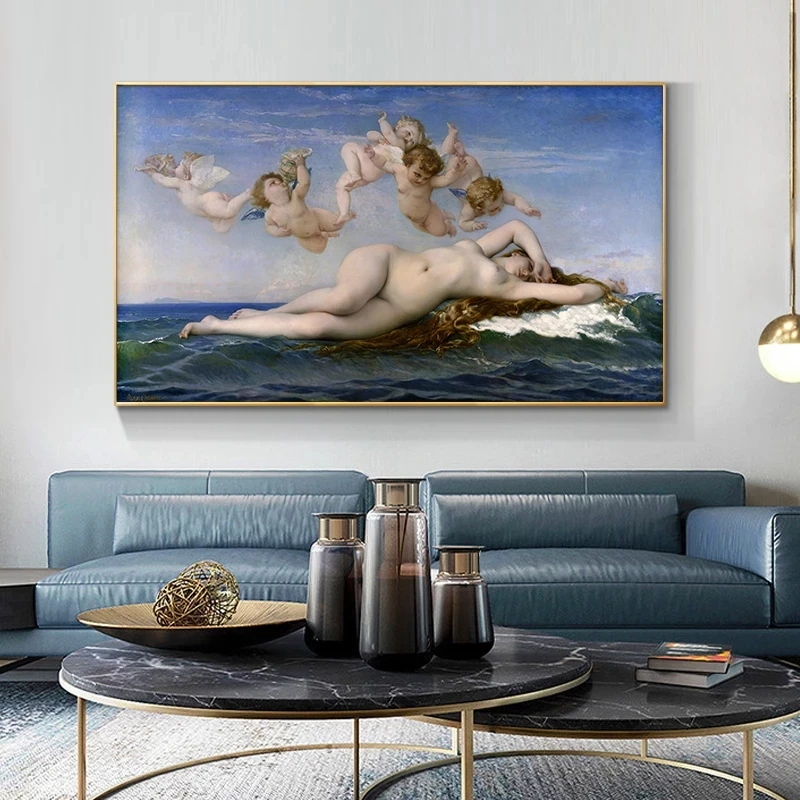 Картина на холсте с изображением родов венерины по Botticelli Giclee настенное искусство