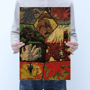 

Room decoration Naruto anime retro kraft poster bar cafe bedroom decoration painting wall stickers