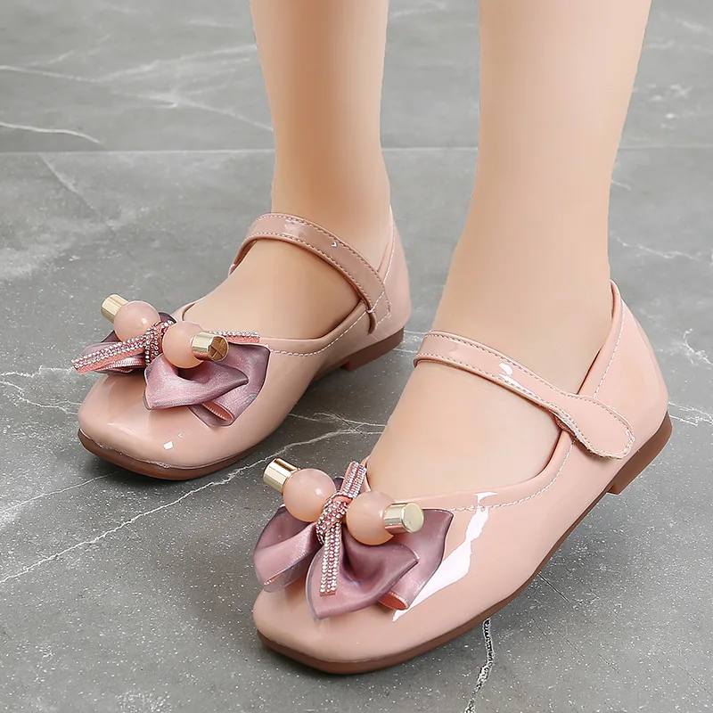 

Girls princess shoes autumn new candy color children's leather shoes little girls bright leather soft sole shoes trendy shoes