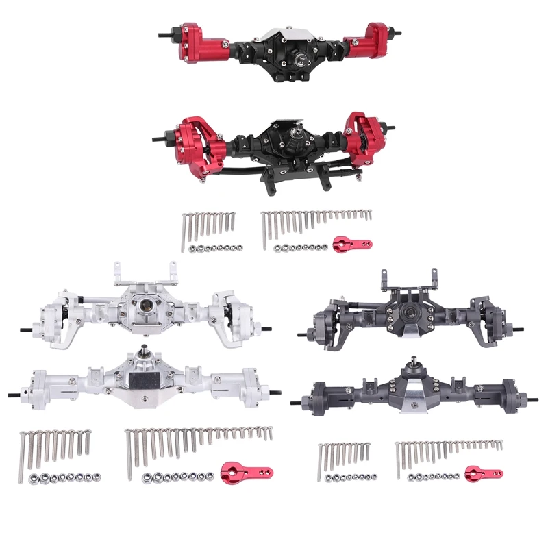 Metal Front Rear Axle For Axial SCX10 II 90046 90047 1:10 RC Car Rock Crawler