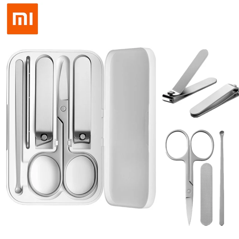 Xiaomi Manicure Set 5 in 1 Nail Clipper Stainless Steel Set Trimmer Pedicure Care Clippers