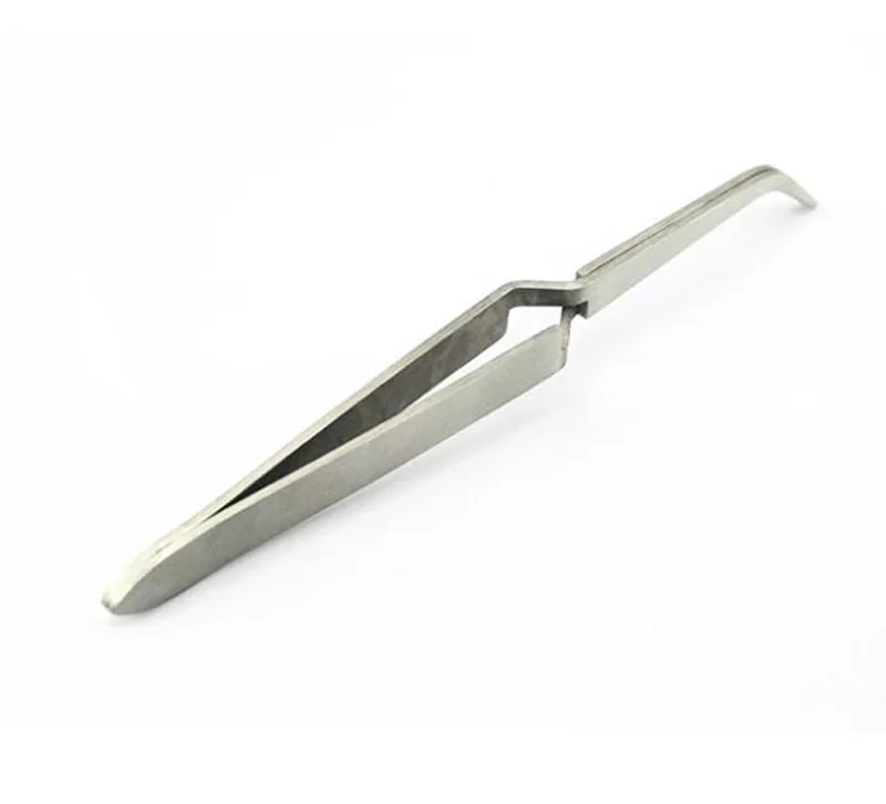 Stainless Steel Cross Action Tweezers Nail Styling Clip Manicure Nail Art Tools Shaping Tweezer Acrylic UV Gel Curve Fixed Pinch