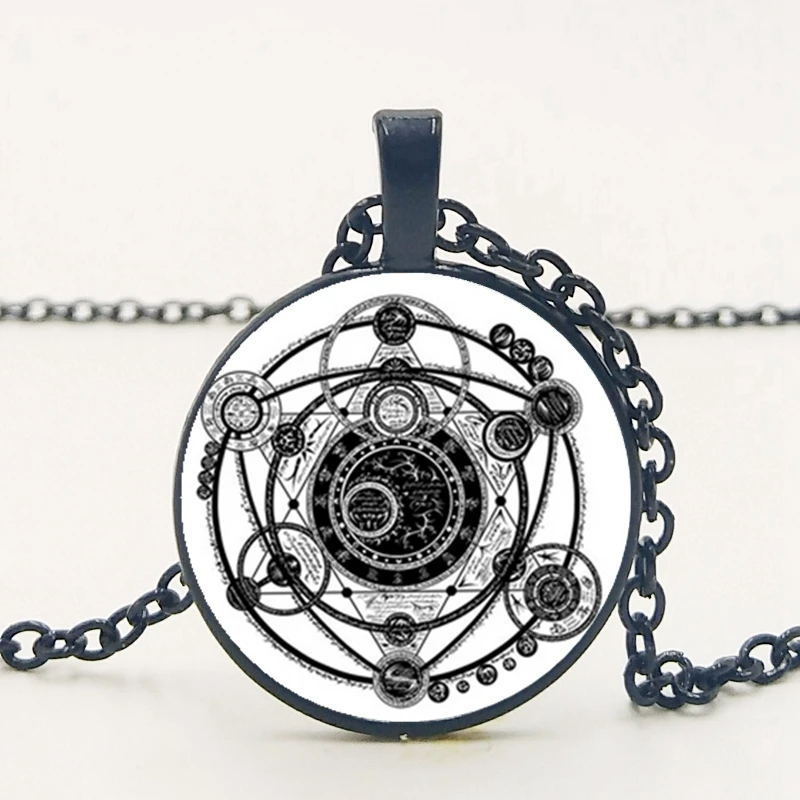 Женское Ожерелье Sigil Magic Witchcraft массивное ожерелье серебряное Женские аксессуары