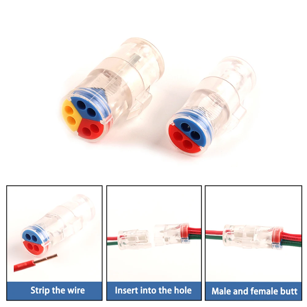 

Universal Butt Type Wire Cable Connector Detachable Quick Connector 1 into 2 out compact Conductor Terminal block 0.08-2.5mm2