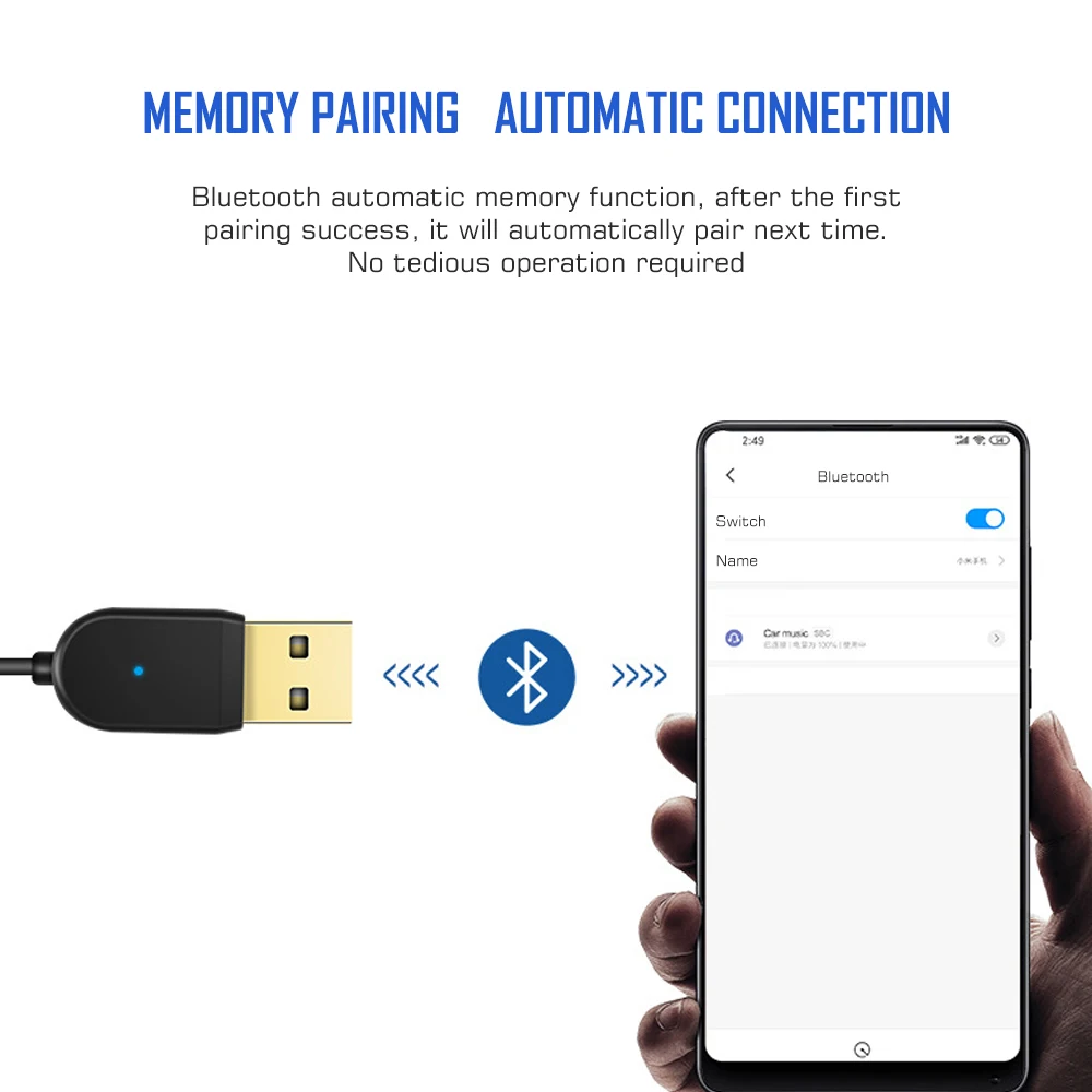 Bluetooth 5,0 автомобильный стерео музыкальный приемник беспроводной аудио адаптер для Динамик для наушников Hands-Free Bluetooth автомобильные комплекты AUX 3,5 мм