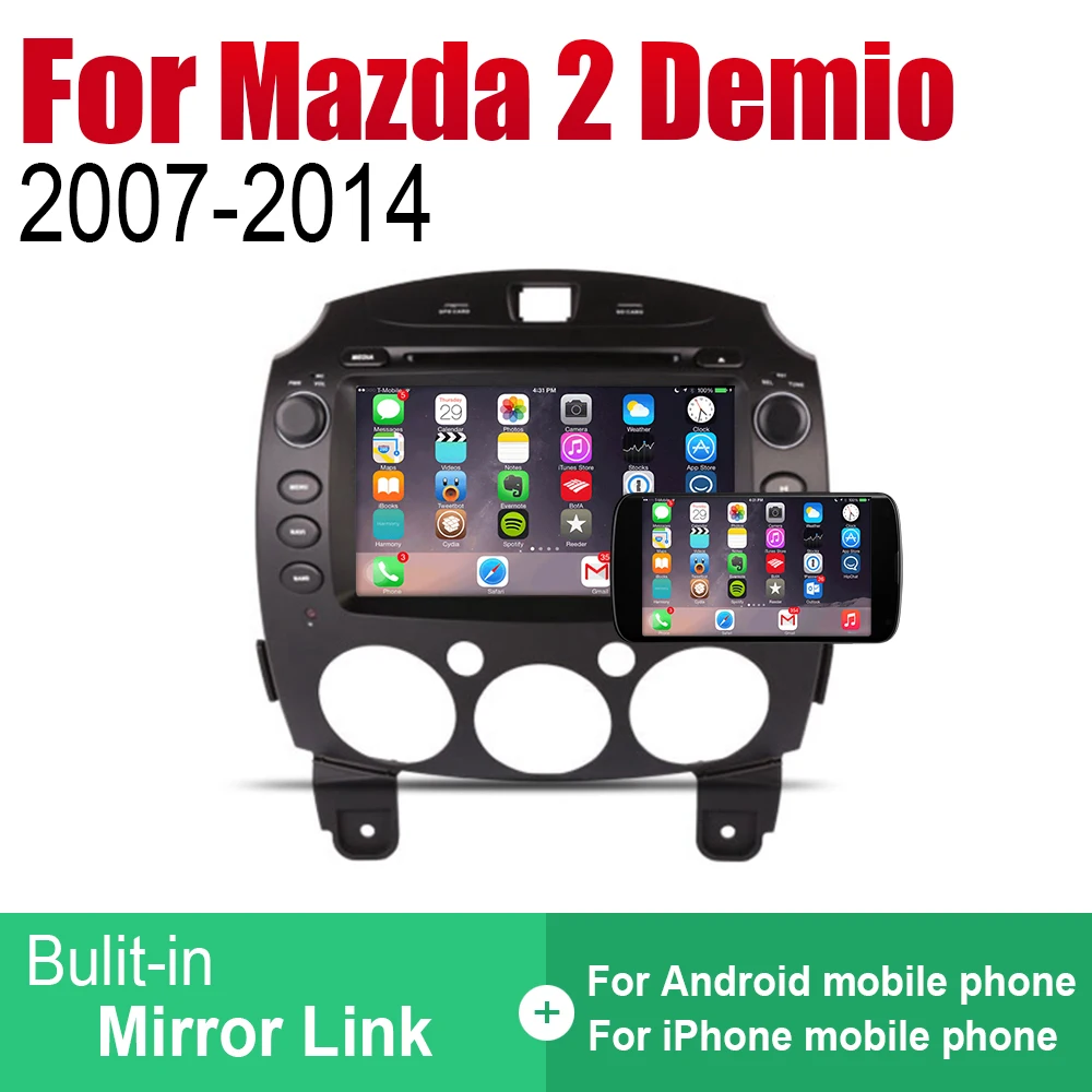 ZaiXi Android 2 Din автомобильное радио, dvd для Mazda 2 Demio 2007~ Автомобильный мультимедийный плеер gps навигационная система Радио стерео