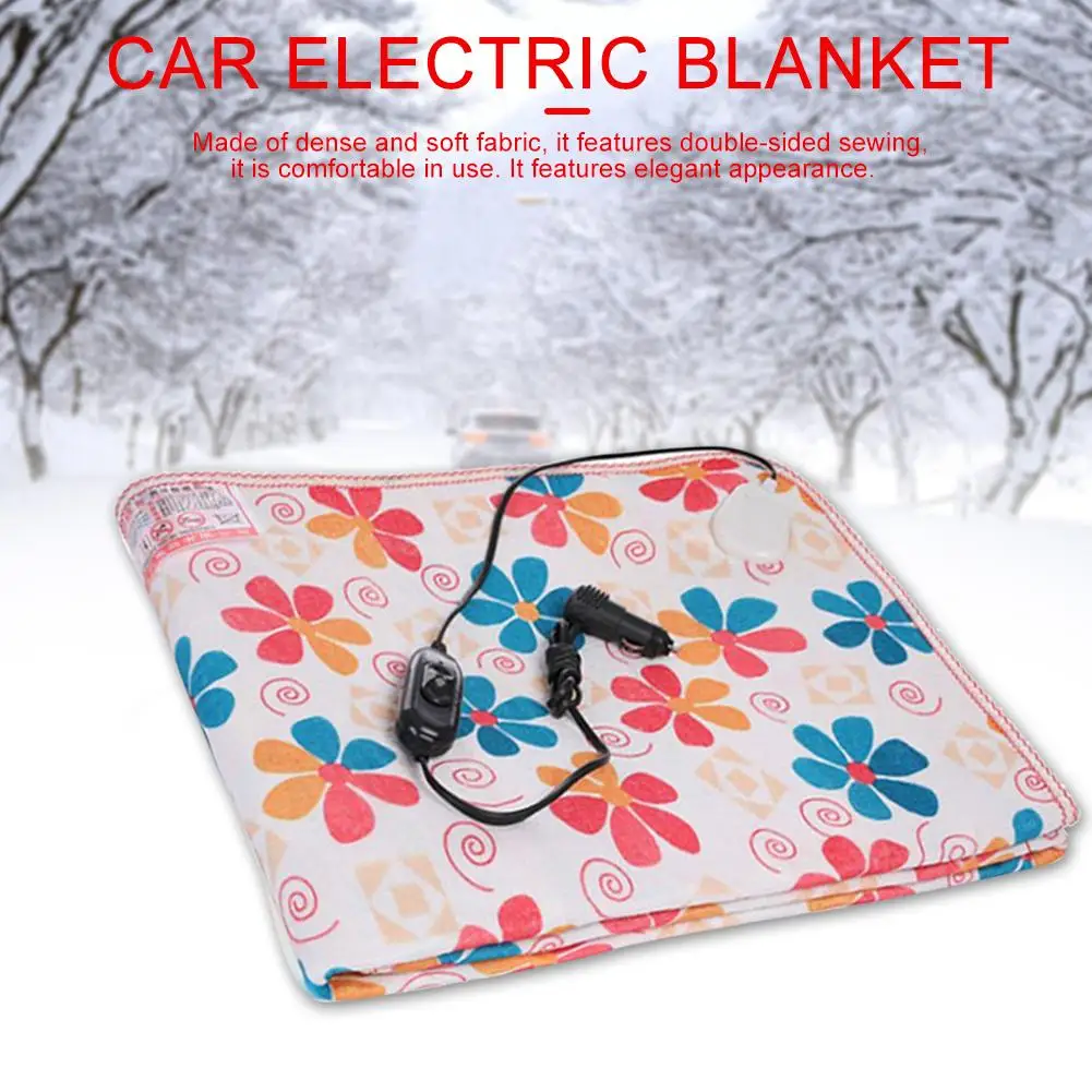 

12V/24V Car Electric Heating Blanket With Cigarette Lighter Electric Heating Quilt Large Truck Electric Heating Cushion(Color Ra