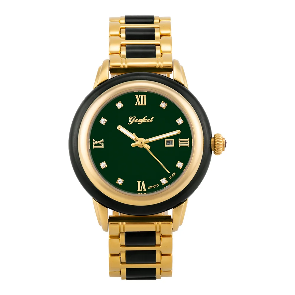 GEZFEEL оригинальные нефритовые кварцевые часы усовершенствованный механизм для бега роскошные женские водонепроницаемые часы с сертификатом Relogio Feminino - Цвет: Z-1034-3-K-2