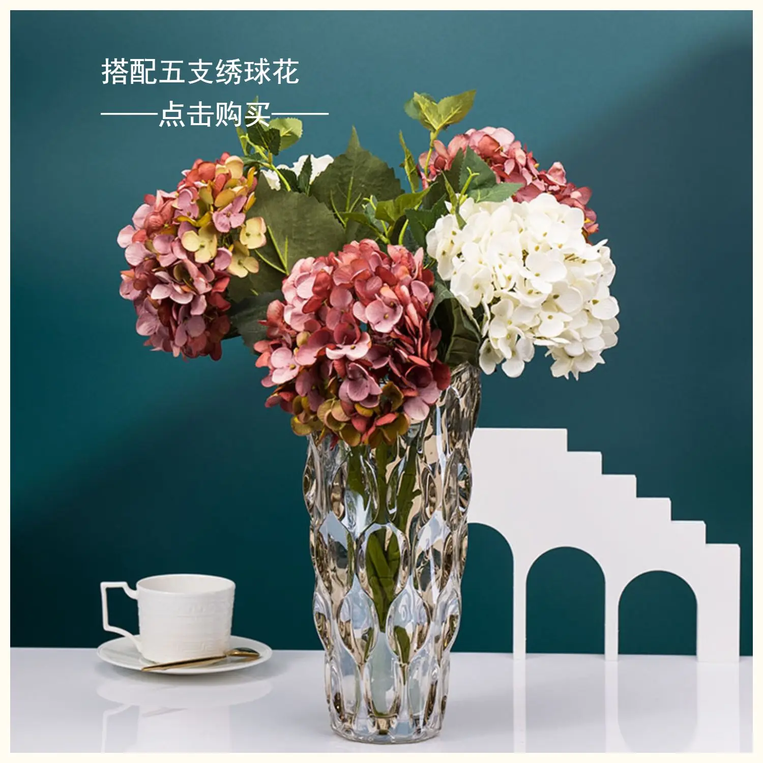 American light luxury glaze glass vase living room model room hotel flower arrangement decoration utensils ornaments and crafts