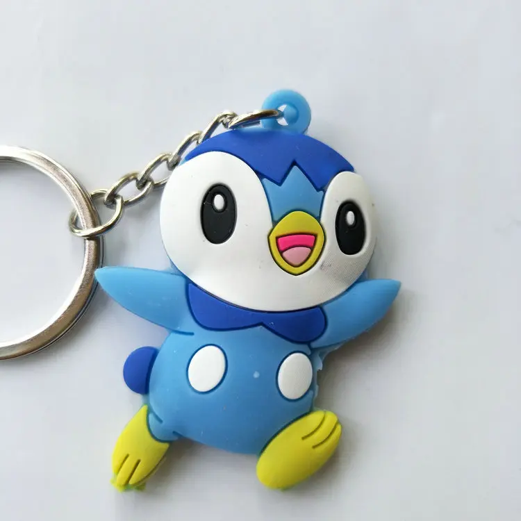 Мультфильм Аниме с покемоном Иви Piplup Mewtwo Meowth Larvitar ПВХ брелок аксессуары Забавные милые персонализированные Дети сувенир llavero