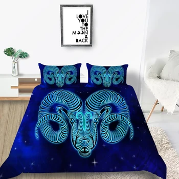 

Constellation Bedding Set Aries Creative Mysterious 3D Duvet Cover King Queen Twin Full Single Double Unique Design Bed Set