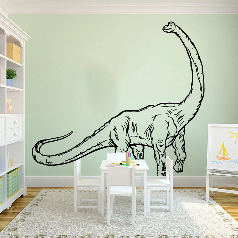 Large Dinosaur Long Neck Animal Wall Sticker Kids Room  Jurassic Park Brachiosaurus  Dinosaur Animal Wall Decal Vinyl Home Decor (2)