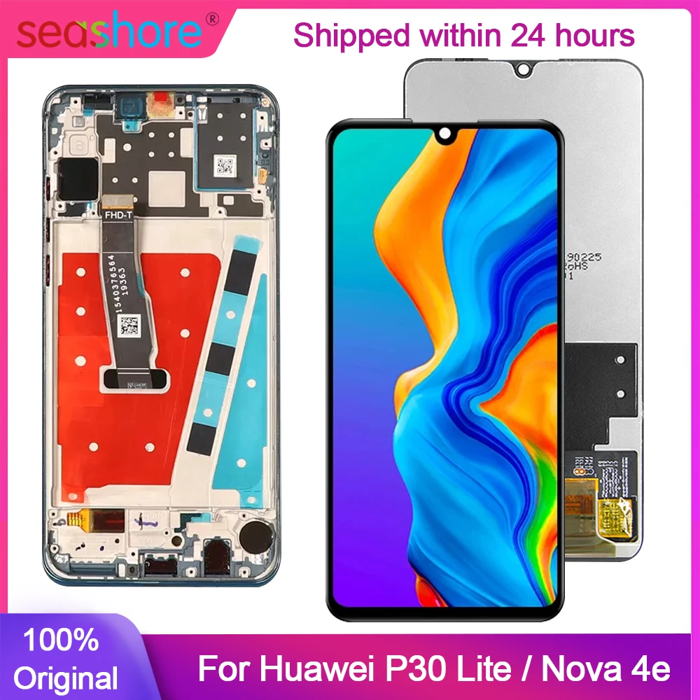 Original Display For Huawei P30 Lite Display Touch Screen For Huawei Nova 4e LCD Display Digitizer Replacement Parts MAR-LX1M