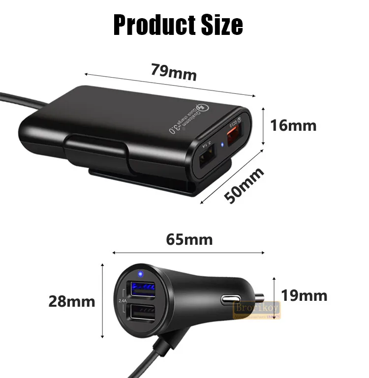 QC 3,0 быстрое автомобильное зарядное устройство 4 USB для huawei samsung Xiaomi Быстрая зарядка автомобиля для iPhone X Xs MAX автомобильный адаптер прикуривателя
