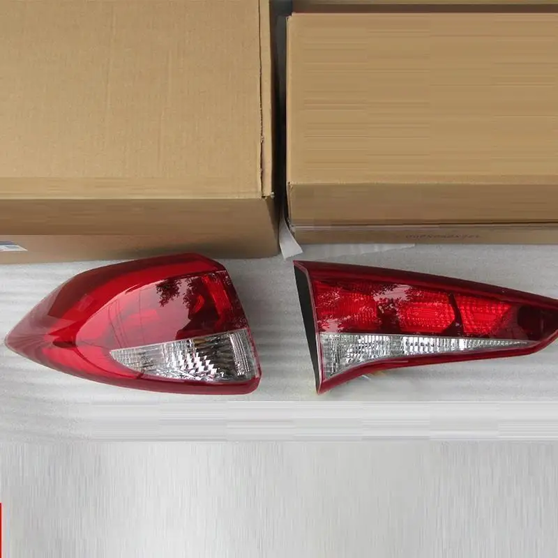 MODEL B Лампа для автомобилей для бега Luces Neblineros Para авто Drl Светодиодный Боковой указатель поворота Cob задние Автомобильные фары в сборе 15 для hyundai Tucson - Цвет: MODEL B