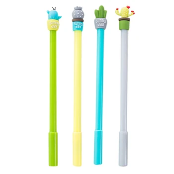 

4Pcs Kawaii Creative Cute Cactus Pen Marker Neutral Gel Pen Student Stationery School Office Supplies Learning Stationery