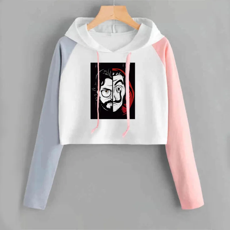 ZYZTOP женские толстовки La Casa De Papel Модные Цветные повседневные осенние Harajuku пуловеры с капюшоном и длинным рукавом Женская толстовка - Цвет: 20