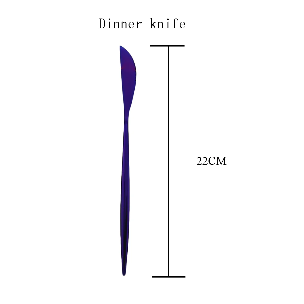 Блестящий фиолетовый набор посуды Западный набор посуды 18/10 нержавеющая сталь вилка нож ложка набор столовых приборов домашние вечерние набор серебряных изделий