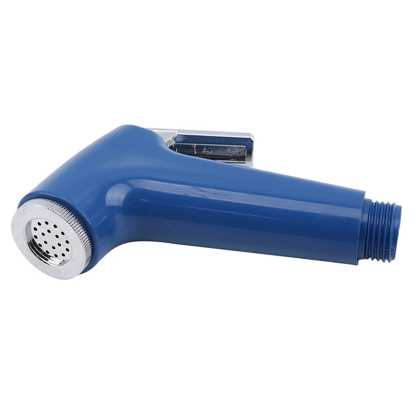 blue Nozzle Bidet Shower ABS Nozzle With Switch Button Nozzle Shower Nozzle Clean Small Spray Gun - Цвет: blue