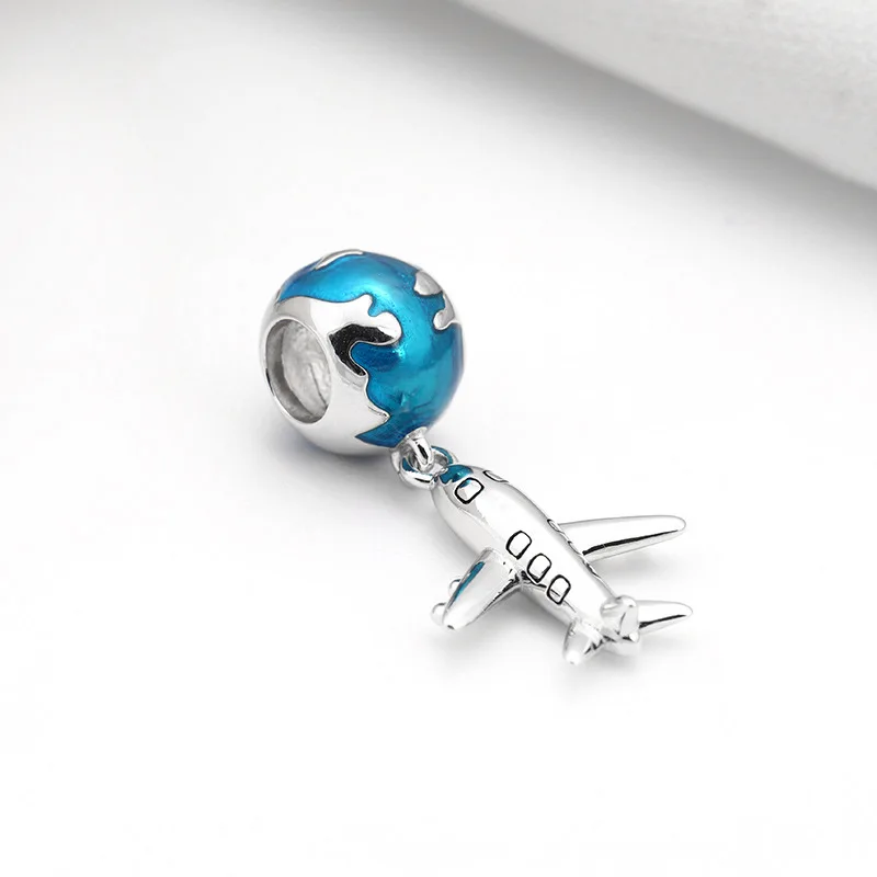 

Authentic 925 Sterling Silver Charm New Aviation Creative Airplane Pendant Fit Pandora Women Bracelet & Necklace Diy Jewelry