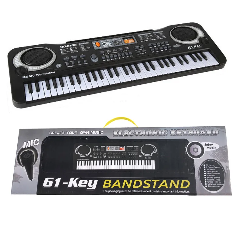 

New Style Children 61 Key with Microphone Electronic Keyboard Model Musical Instruments Music Piano Toys Gift