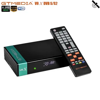 

GT Media V8X Receiver Satellite DVB S2 H.265 Receptor Satellite TV Receiver Support CCCAM PowerVu DRE Biss key FTA TV Tuner