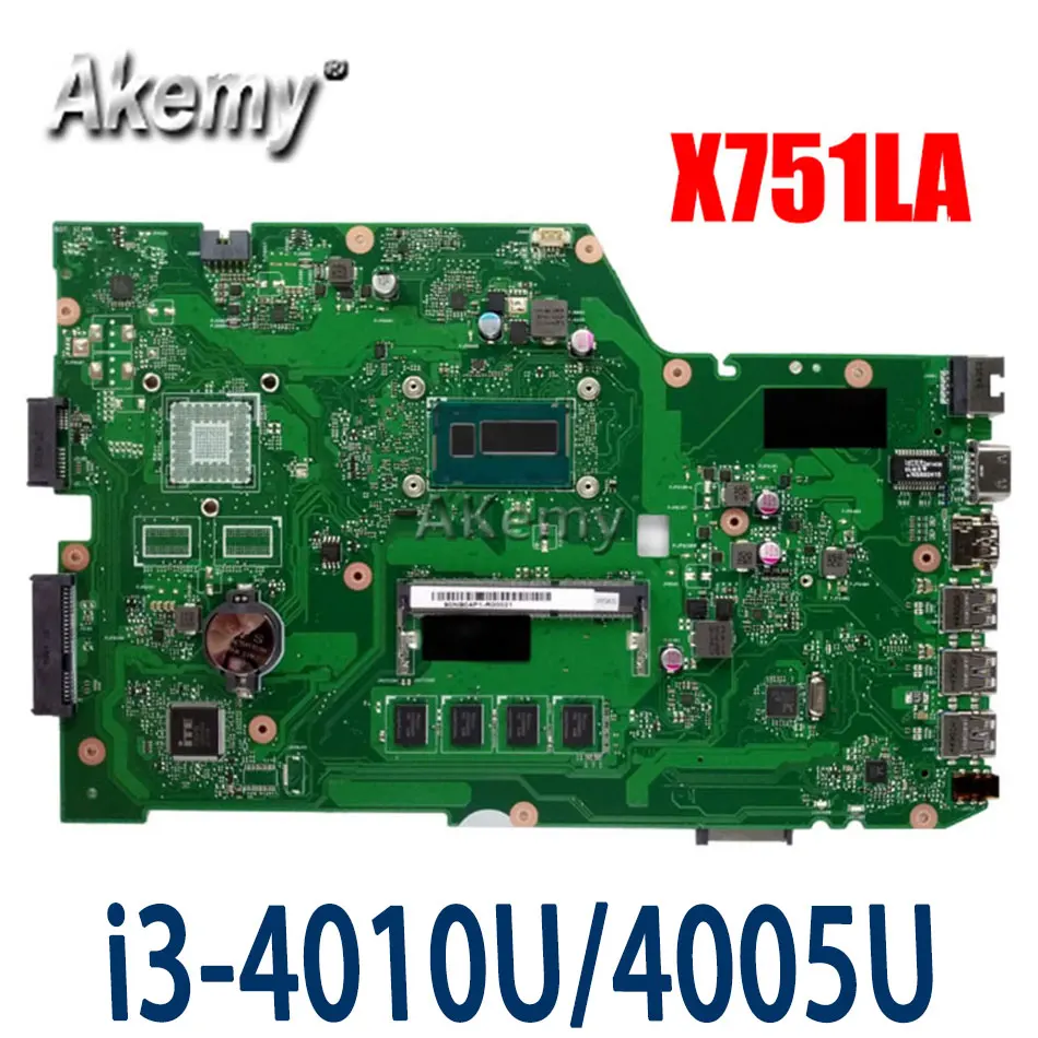 Amazoon X751LA Laptop motherboard For Asus X751LAB X751LD X751L X751 Test original mainboard 4G RAM I3-4010U / i3-4005U | Компьютеры и