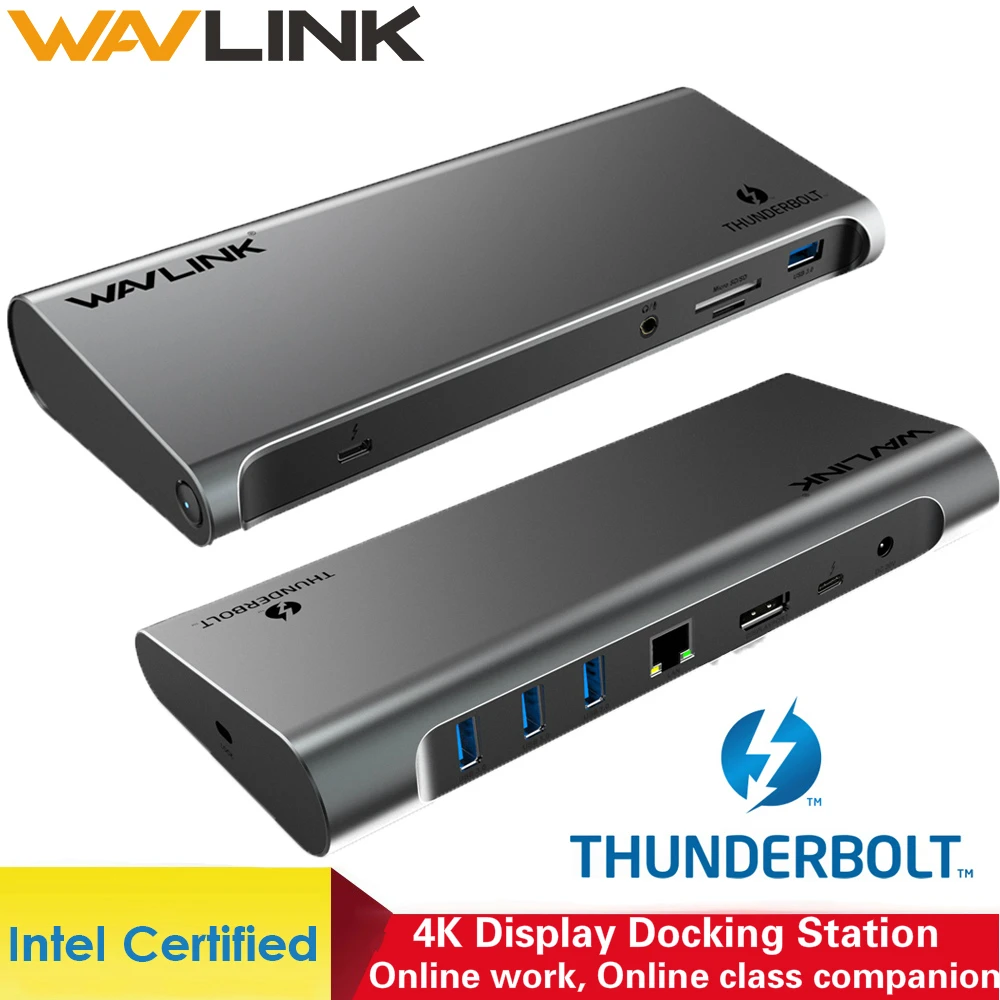 Док станция Thunderbolt 3 4K с дисплеем USB C порт передачи питания гигабитный Ethernet для