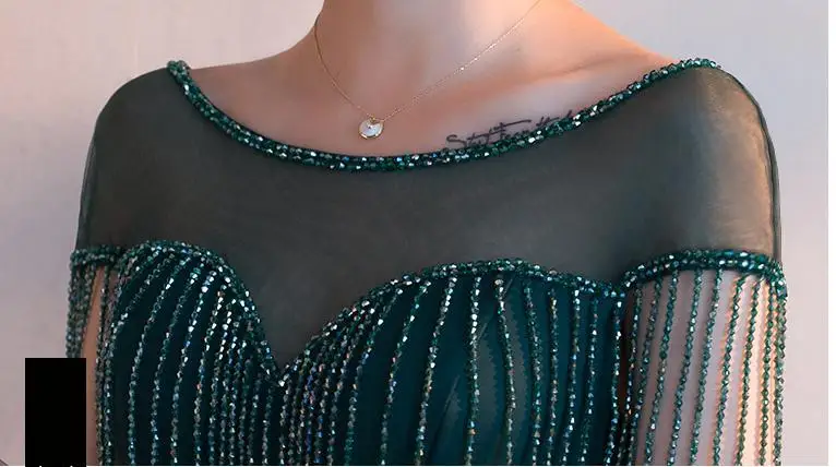 Китайское сексуальное традиционное платье с кисточками в Cheongsam элегантное женское платье в виде раструба Qipao бисер Формальное вечернее платье Тонкий Vestidos