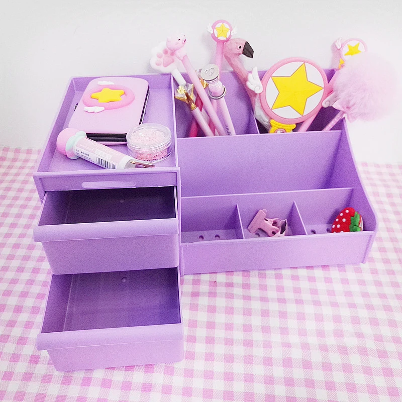 

Fashion Plastic Drawer Type Cosmetics Storage Box Ladies Jewelry Display Stand Multi-function Household Storage Storage Box