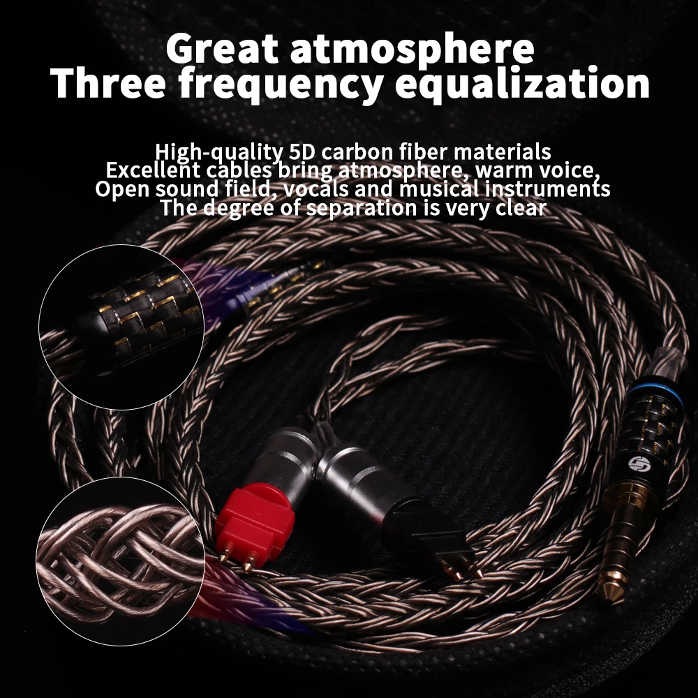 Núcleo do Cabo do Fone de Ouvido para Sennheiser Syrnarn Equilibrada Milímetros 4.4 6.5 Xlr Hd580 Hd600 Hd650 Hd25 Hd660s Hd545 Hd565 Atualização Stereo16 2.5 - Image 3