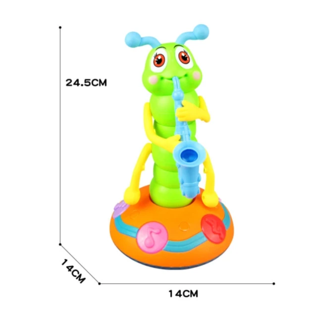 Electric Cute Worm Dancing Music Lighting Walking Cartoon Animal Doll Children Toys Birthday Gift 4