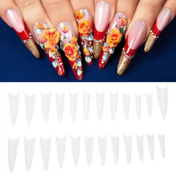 

ltra-Thin Artificial Nails Thin Frosted Nail Art Tips False Nail Art Tips UV Gel Tools Nail Sticker Nails Accessoires