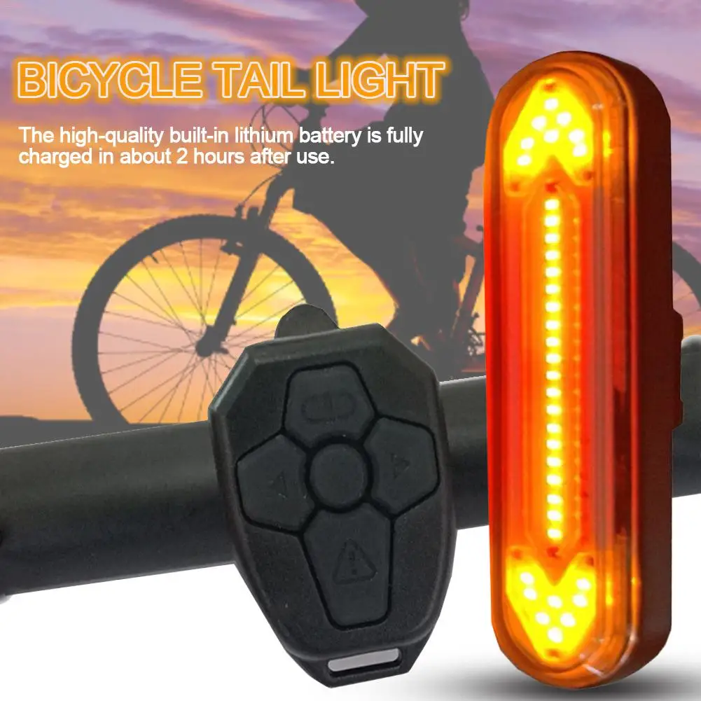 

Bicycle Bike Taillight Riding Turn Signal LED Wireless Remote Control MTB Safety Warning Light USB Charging Bicycle Accessories