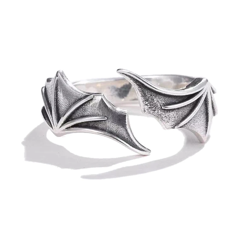 Couples Rings Angel Demon Wing For Women Men Matching Best Friend Trendy Promise Ring for Teen Thumb Jewelry Engagement