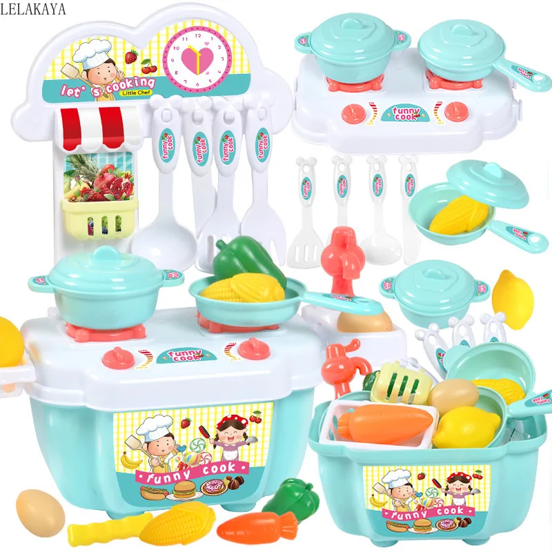 1 Set Boy Girl Toys Role Play Mini Simulation Kitchenware Tableware Cookware US
