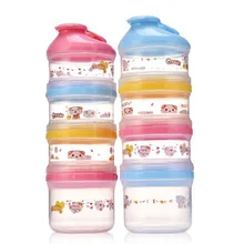 Контейнер для детского питания коробка 4 слоя портативные эфирные Мультяшные молочные Бутылочки для присыпки дети формула контейнер для молока Детские аксессуары